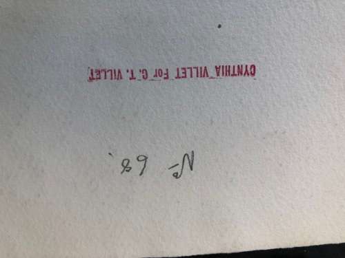 WOW !! CHARLES THEODORE VILLET ( 1896 - 1963) - STUNNING UNFRAMED WATERCOLOR PAINTING No 68 - SIGNED