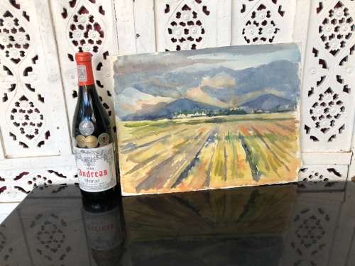 WOW !! CHARLES THEODORE VILLET ( 1896 - 1963) - STUNNING UNFRAMED WATERCOLOR PAINTING No 68 - SIGNED