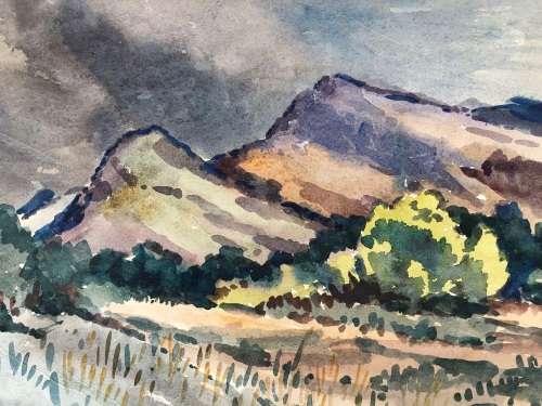 WOW !! CHARLES THEODORE VILLET ( 1896 - 1963) - STUNNING UNFRAMED WATERCOLOR PAINTING No 69 - SIGNED