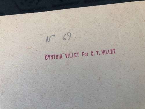 WOW !! CHARLES THEODORE VILLET ( 1896 - 1963) - STUNNING UNFRAMED WATERCOLOR PAINTING No 69 - SIGNED