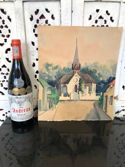 WOW !! CHARLES THEODORE VILLET ( 1896 - 1963) - STUNNING UNFRAMED WATERCOLOR PAINTING No 86 - SIGNED