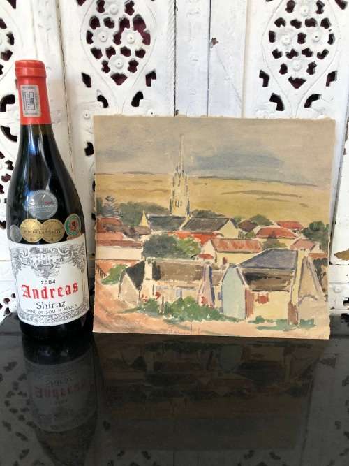 WOW !! CHARLES THEODORE VILLET ( 1896 - 1963) - STUNNING UNFRAMED WATERCOLOR PAINTING No 4 - SIGNED