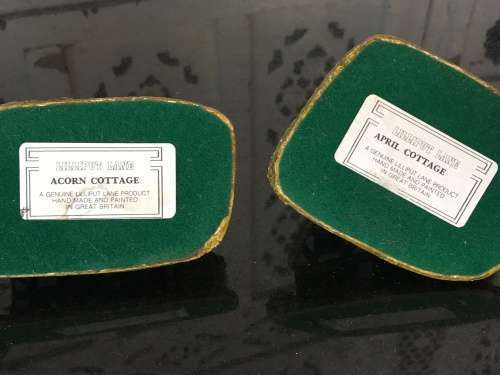 lot 4 Marked Collection Liliput Miniature Houses - Toll House, Oak Lodge,Acorn Cottage,April Cottage