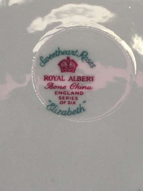 Royal Albert Bone China "Elizabeth" c1950-1970 "Sweetheart Roses"  Saucer & Plate