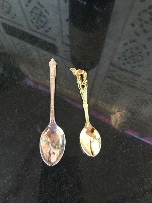 5 AWESOME GOLDPLATED S/S  "CAMEL  TEA SPOONS
