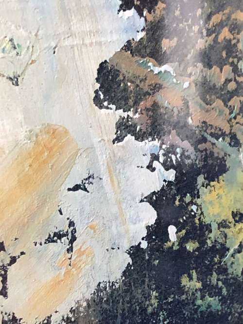 INVESTMENT ART !!! HENNIE NIEMANN (1941 -) SA ARTIST - FRAMED OIL AND PASTEL ON PAPER - HARLEQUIN