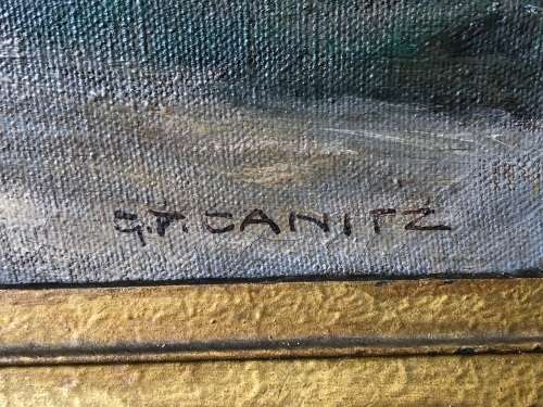 INVESTMENT ART !!! GEORGE PAUL CANITZ (SA 1874 - 1959) -STUNNING FRAMED CAPE LANDSCAPE OIL ON CANVAS