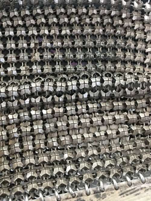 A Lovely Antique 19th Century German Silver Alpacca Marked Mesh Bag,