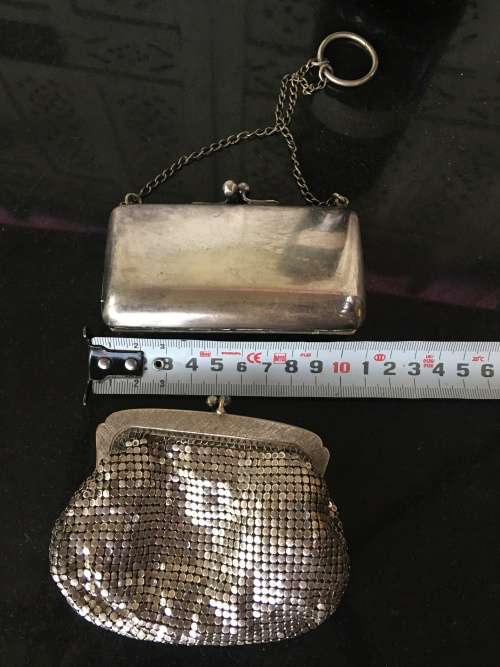 2 Lovely Antique 19th Century  Silver Plated purses