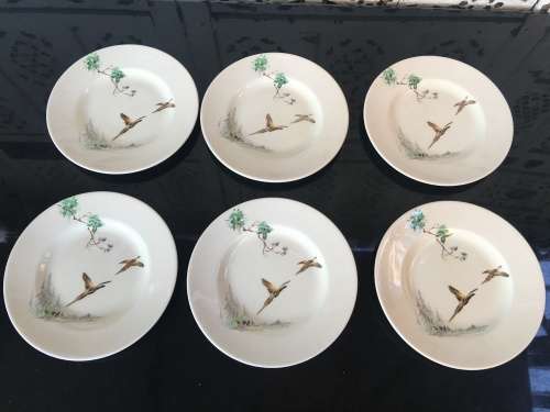 Vintage c1939-1955. Royal Doulton "THE COPPICE" D. 5803 set of 6 side plates 16.5 cm