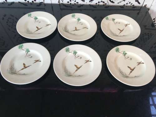 Vintage c1939-1955. Royal Doulton "THE COPPICE" D. 5803 set of 6 side plates 16.5 cm