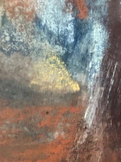 HEIDI BEYERS (SA 1955 - ) STUNNING PASTEL PAINTING - PATH THROUGH THE BLUEGUM TREE'S - FRAMED