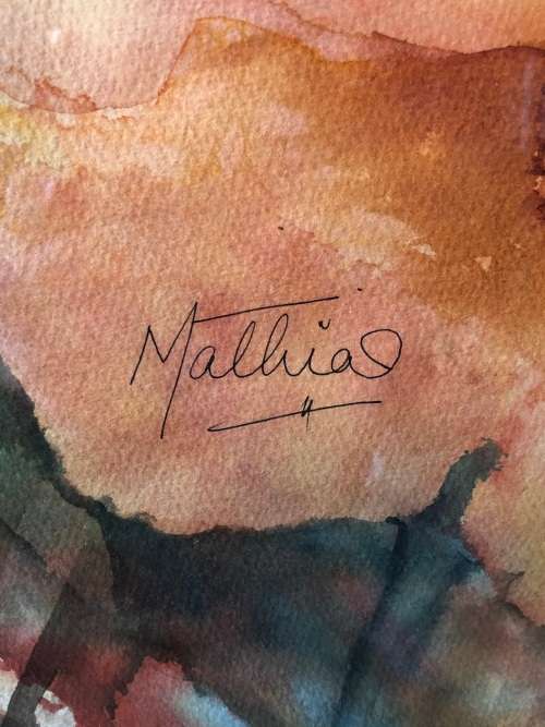 BEAUTIFULLY LARGE FRAMED WATERCOLOUR STILL LIFE PAINTING SIGNED MATTIAS - FRAMED BEHIND GLASS