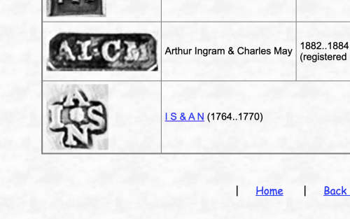 WOW !! PAIR OF GEORGE III STERLING SILVER HALLMARKED OPEN SALTS (1764 - 1770) MAKERS MARK