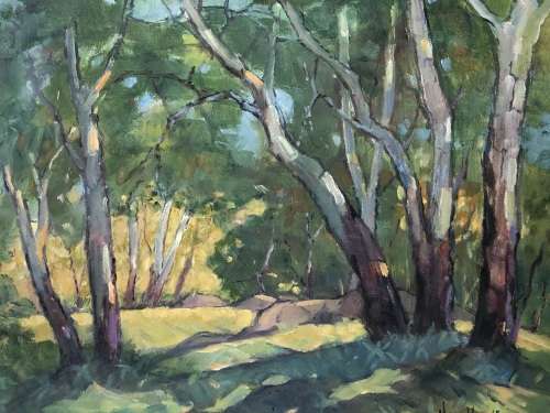 INVESTMENT ART !!! BERNARD FRANZ HESSELBARTH (SA 1903 - 1991) LARGE FRAMED OIL ON BOARD LANDSCAPE