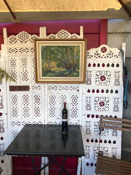 INVESTMENT ART !!! BERNARD FRANZ HESSELBARTH (SA 1903 - 1991) LARGE FRAMED OIL ON BOARD LANDSCAPE