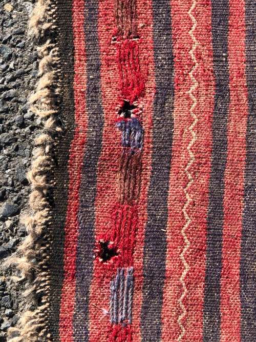 WOW !!! VINTAGE NICELY WORN HAND KNOTTED PURE WOOL IRANIAN MASHWARI PERSIAN RUNNER 2520 x 660mm