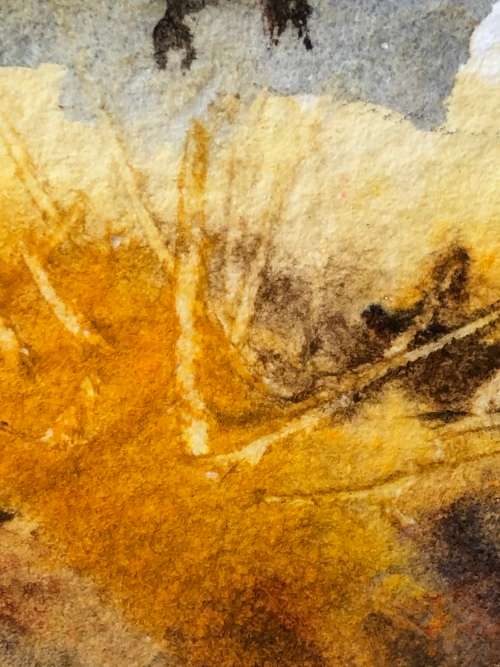 INVESTMENT ART !!! WALLACE HULLEY (SA 1931 - ) FRAMED LANDSCAPE WATERCOLOUR PAINTING