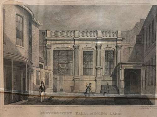 WOW !! ROBERT WALLIS (1794 - 1878) AFTER THOMAS HOSMER SHEPPERD (1793 - 1864) ORIGINAL ENGRAVING