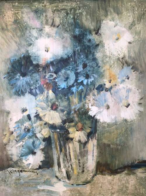 INVESTMENT ART !!! JAN DINGEMANS (SA 1921 - 2001) BEAUTIFULLY FRAMED OIL ON BOARD - STILL LIFE