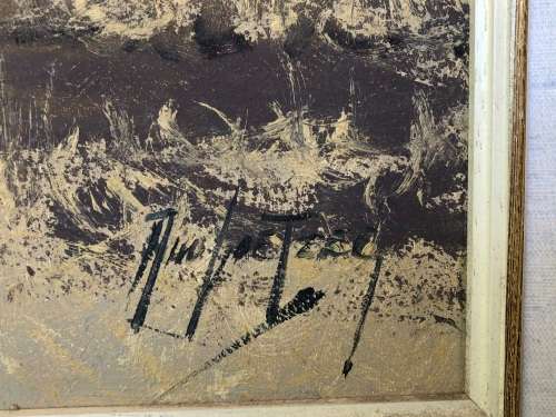 INVESTEMENT ART !!! NICO COETZEE (SA 20th CENTURY) GORGEOUS FRAMED OIL ON BOARD - ELEPHANT