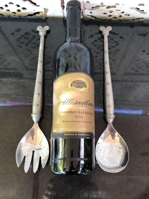 WOW !!! VINTAGE CARROL BOYES PEWTER SALAD SERVERS - SPOTTED ARIES PATTERN - CLEARLY MARKED