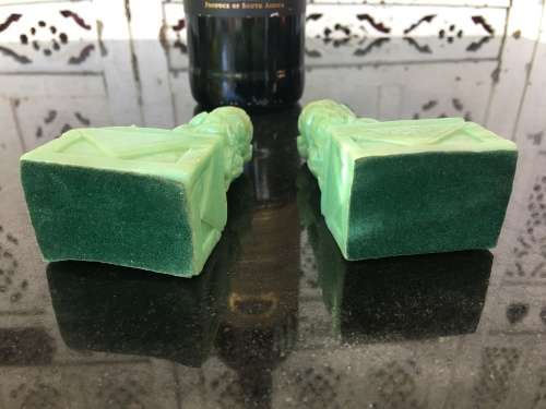 A Set of  Vintage Chinese Carved Jade Polymer Foo Lions