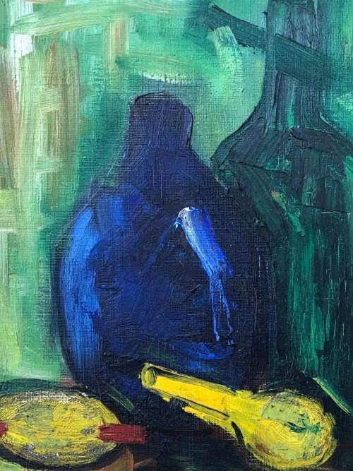 WOW !!! J. PRINS (SA 20th C) FRAMED OIL ON CANVAS BOARD - STILL LIFE