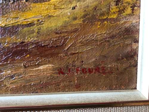 WOW !!! INVESTMENT ART ~ KEITH JOHN FAURE (SA 20th C) FRAMED ORIGINAL OIL ON CANVAS LANDSCAPE