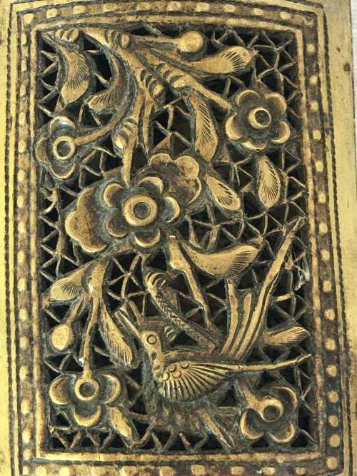 Ancient Chinese Bone/Ivorine Sundial,Compass & Zodiac in Ornate Bronze Case.