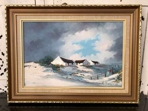 INVESTMENT ART !!! STUNNING ORIGINAL HELENA MOMMEN (SA) FRAMED OIL ON CANVAS FIXED TO BOARD