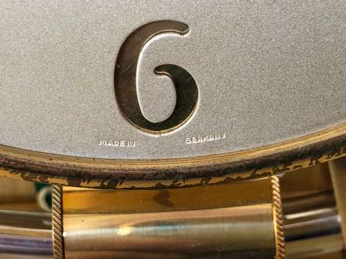 GERMAN MADE CARDINAL ELECTRONIC MYSTERY IMPULSE GLASS DOME ANNIVERSARY MANTEL CLOCK