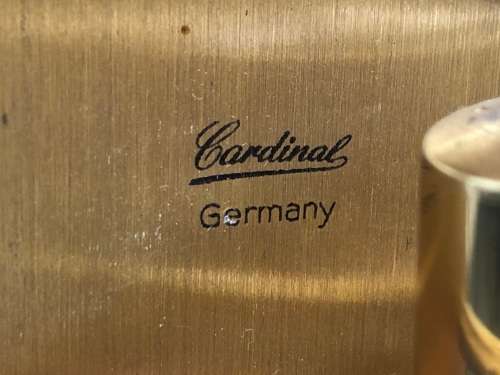 GERMAN MADE CARDINAL ELECTRONIC MYSTERY IMPULSE GLASS DOME ANNIVERSARY MANTEL CLOCK