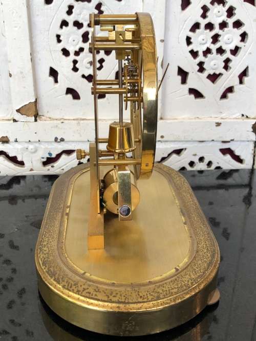 GERMAN MADE CARDINAL ELECTRONIC MYSTERY IMPULSE GLASS DOME ANNIVERSARY MANTEL CLOCK