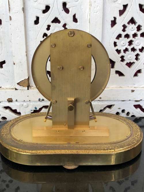 GERMAN MADE CARDINAL ELECTRONIC MYSTERY IMPULSE GLASS DOME ANNIVERSARY MANTEL CLOCK