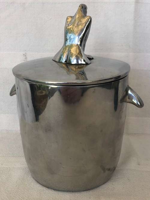 WOW !!! CARROL BOYES FUNCTIONAL ART !!! EARLY EDITION LEAPFROG ICE BUCKET - CLEARLY MARKED