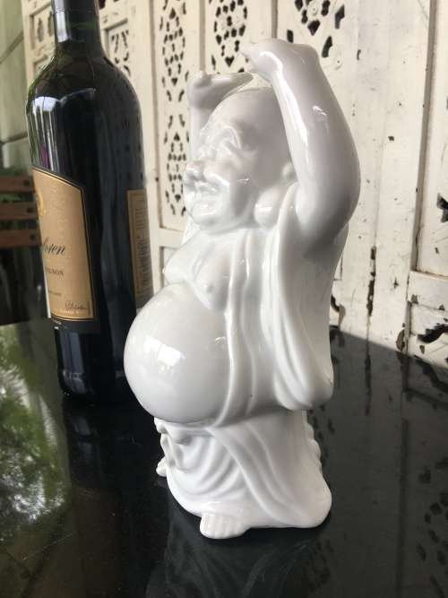 Chinese Blanc De Chine Happy Standing Buddha