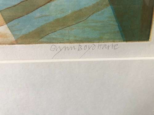 INVESTMENT ART !!! GLYNN BOYD HARTE (UK 1948 - 2003) LIMITED EDITION LOW NUMBERED 6/75 LITHOGRAPH
