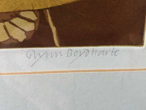 INVESTMENT ART !!! GLYNN BOYD HARTE (UK 1948 - 2003) LIMITED EDITION LOW NUMBERED 6/75 LITHOGRAPH