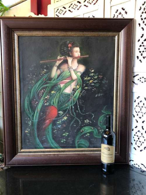 INVESTMENT ART !!! ZHANG LAN - STUNNING FRAMED SIGNED OIL ON CANVAS - SIGNED DATED ON THE BACK
