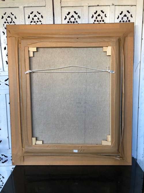 INVESTMENT ART !!! ZHANG LAN - STUNNING FRAMED SIGNED OIL ON CANVAS - SIGNED DATED ON THE BACK