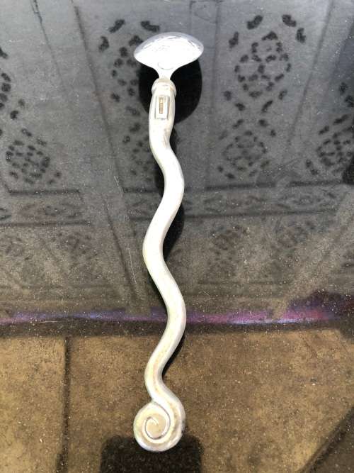 WOW !!! CARROL BOYES FUNCTIONAL ART !!!  WAVE PATTERN SERVING SPOON - CLEARLY MARKED