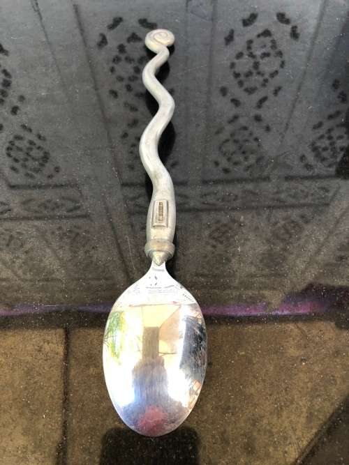 WOW !!! CARROL BOYES FUNCTIONAL ART !!!  WAVE PATTERN SERVING SPOON - CLEARLY MARKED