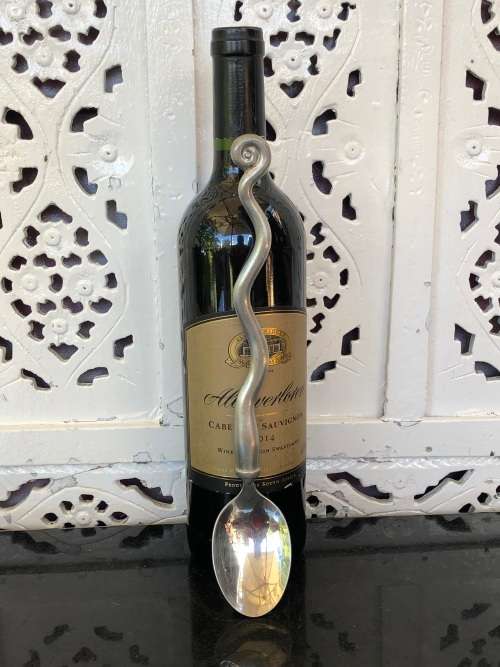 WOW !!! CARROL BOYES FUNCTIONAL ART !!!  WAVE PATTERN SERVING SPOON - CLEARLY MARKED