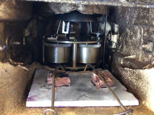 WOW !!! JAPY FRERES FRENCH MANTLE CLOCK WITH SEVRES PORCELAIN PANELS - RUNS BUT STOPS