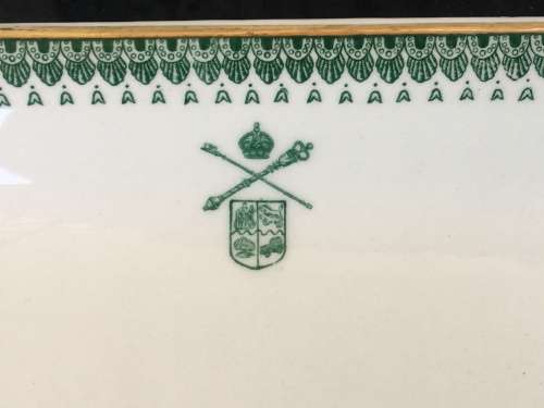 Vintage Crescent & Sons George Jonas & Sons Made in England Handled Snack Plate