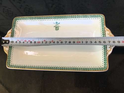 Vintage Crescent & Sons George Jonas & Sons Made in England Handled Snack Plate