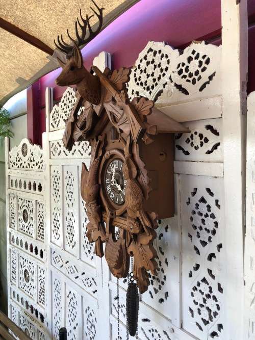 HUGE GERMAN REGULA HUNTING THEME CUCKOO CLOCK - COMPLETE - WORKING