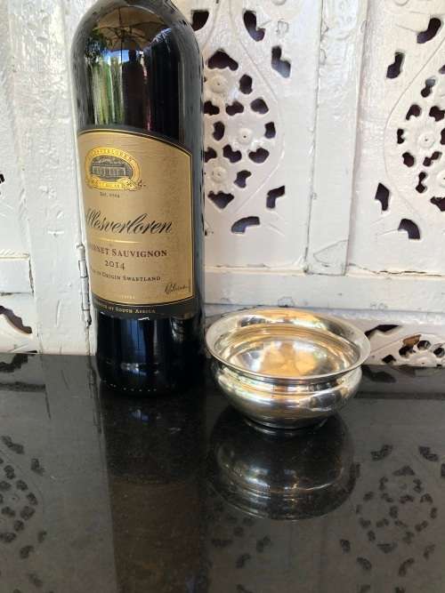 CHARLES EDWARDS LONDON HALLMARKED STERLING SUGAR BOWL - DATED TO 1912 - 72g - ENGRAVED UNDERNEATH