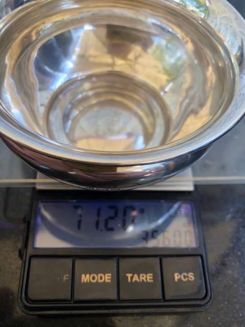 CHARLES EDWARDS LONDON HALLMARKED STERLING SUGAR BOWL - DATED TO 1912 - 72g - ENGRAVED UNDERNEATH